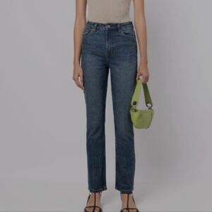 Reformation Size 24 Liza High Rise Straight Jeans Laguna Wash